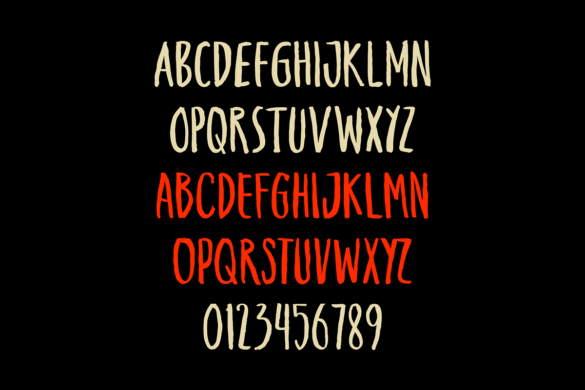 Ryosam - Handwritten Horror Fonts, a Sans Serif Font by Konstantine Studio (Photo 3 of 6)