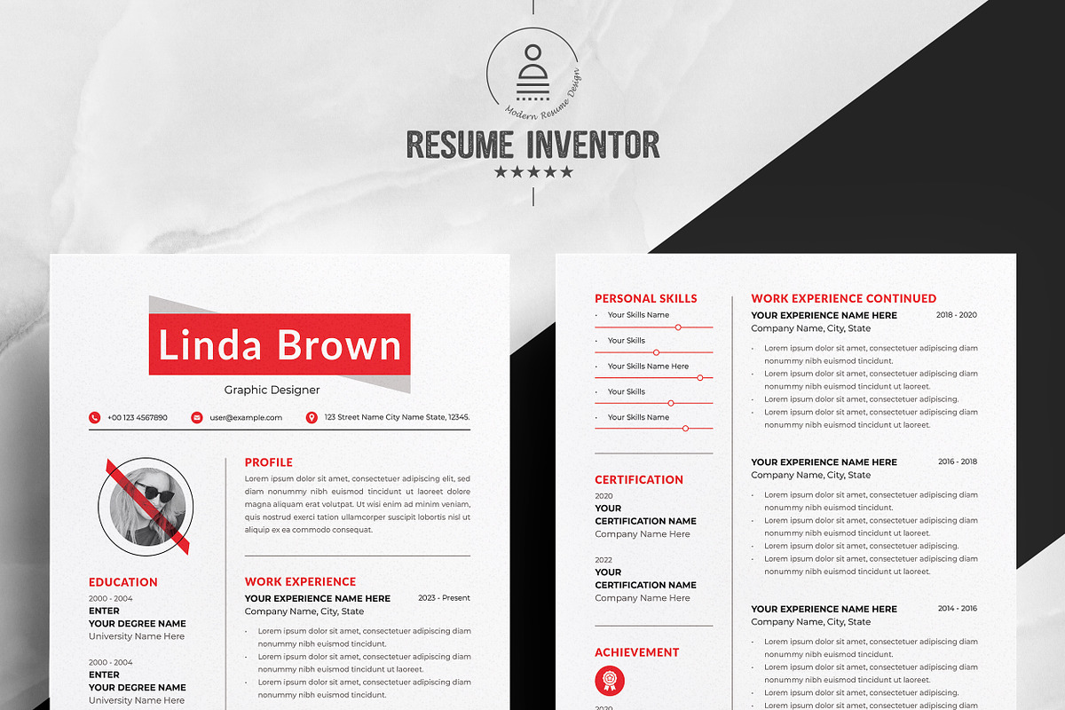 Business Style Resume with Cover, a Resume Template by ResumeInventor (Photo 2 of 6)