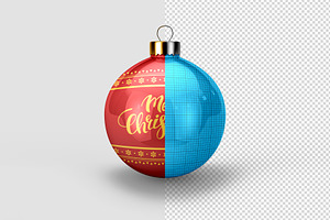 Christmas Ball Gloss Mockup - 8 View