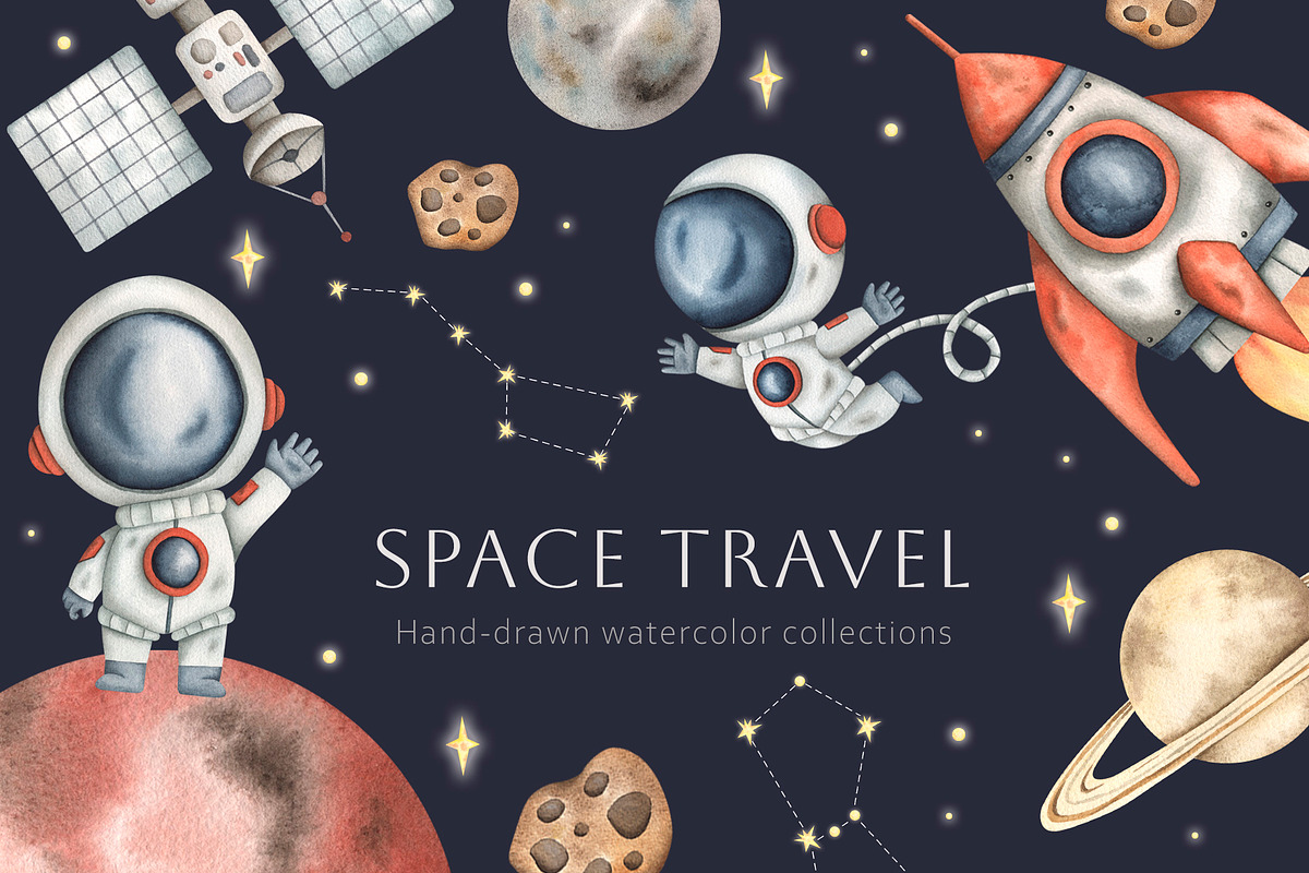 Space travel, an Object Illustration by NellyaEgorova (Photo 1 of 15)