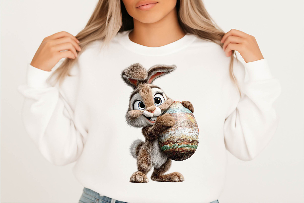 Whimsical Easter Bunny Clipart Bundl, an Illustration by SVGArt (Photo 4 of 9)