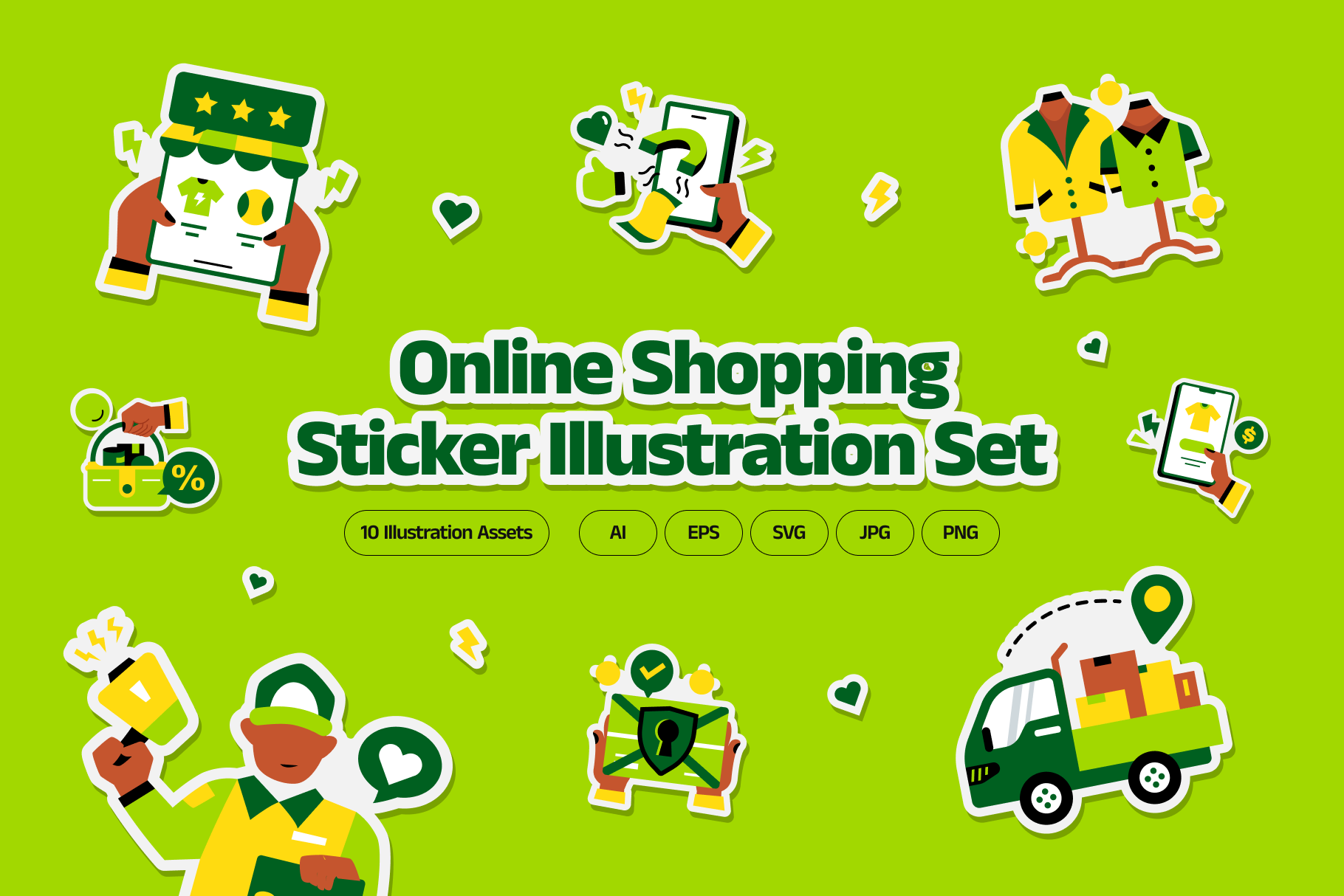 Online Shopping Sticker Set