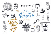Big Christmas Holiday doodle set, a Seasonal Illustration by Wild Muse (Thumbnail 3 of 10)