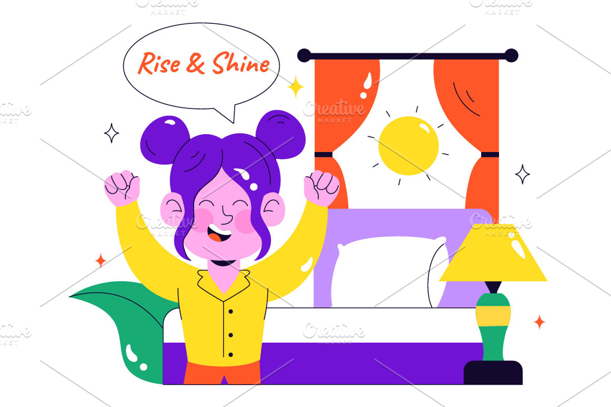 10 Daily Morning Ritual Illustration, a Person Illustration by denayunebgt (Photo 4 of 4)