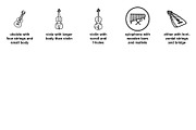 folk musical instruments Icon Set, an Outline Icon by Nurlan's shop (Thumbnail 6 of 6)