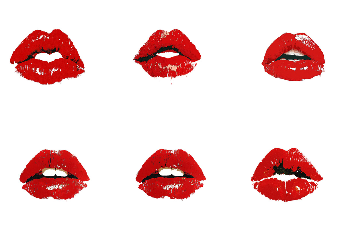 lip print valentines day png, an Illustration by CreationArt (Photo 3 of 6)