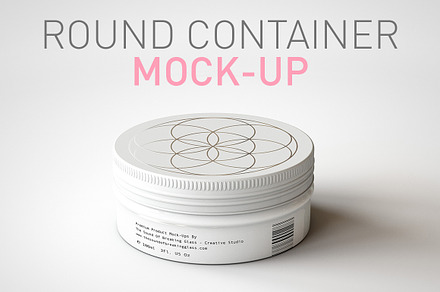 Round Cosmetic Tin Mock-Up
