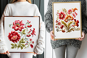 Embroidery Jacobean Flower Clipart, an Object Graphic by Regulrcrative (Thumbnail 6 of 6)