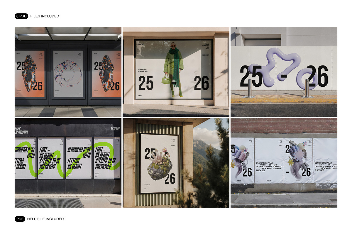 Advertising Poster Mockup Set, an Advertising Mockup by Renderteam (Photo 2 of 8)