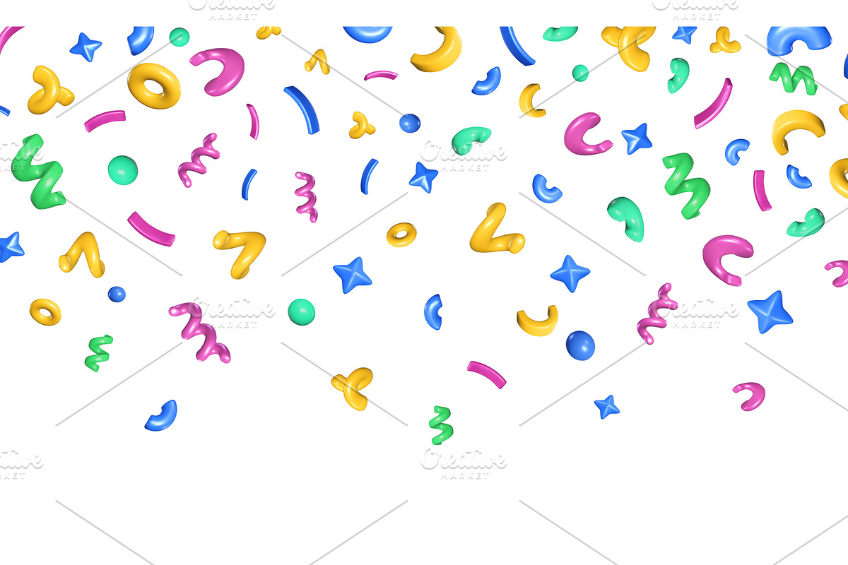 Falling confetti background, an Illustration by winwin.art