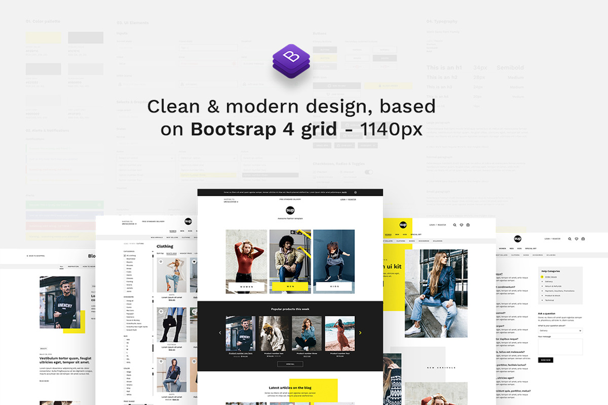 SUP - Fashion Ecommerce UI Kit, an UI Kit Template by Dorin007 (Photo 2 of 4)