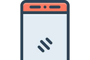 Phone mobile cell phone color icon, a Duotone Icon by Creative priyanka