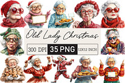 Funny Old Lady Christmas Sublimation, an Illustration by Black Bird Studio (Thumbnail 1 of 4)