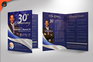 Blue And Silver Anniversary Program