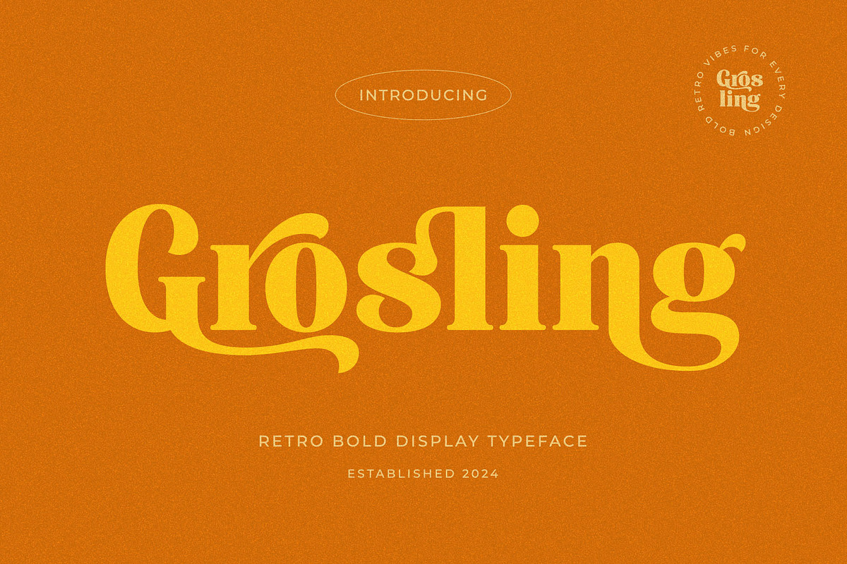 Grosling - Retro Bold Serif Font, a Serif Font by Jimoji (Photo 1 of 7)