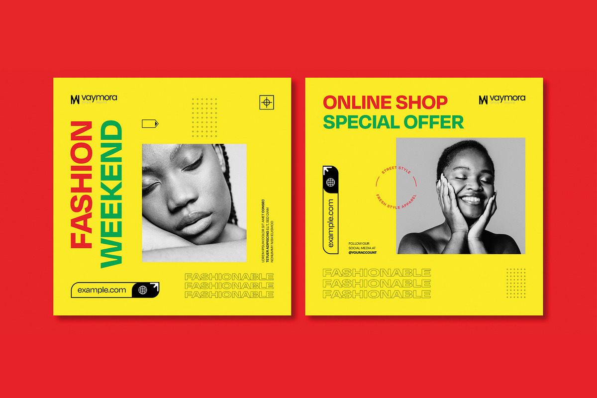Bold Fashion Social Media Post, a Social Media Template by MightyDesign (Photo 3 of 8)