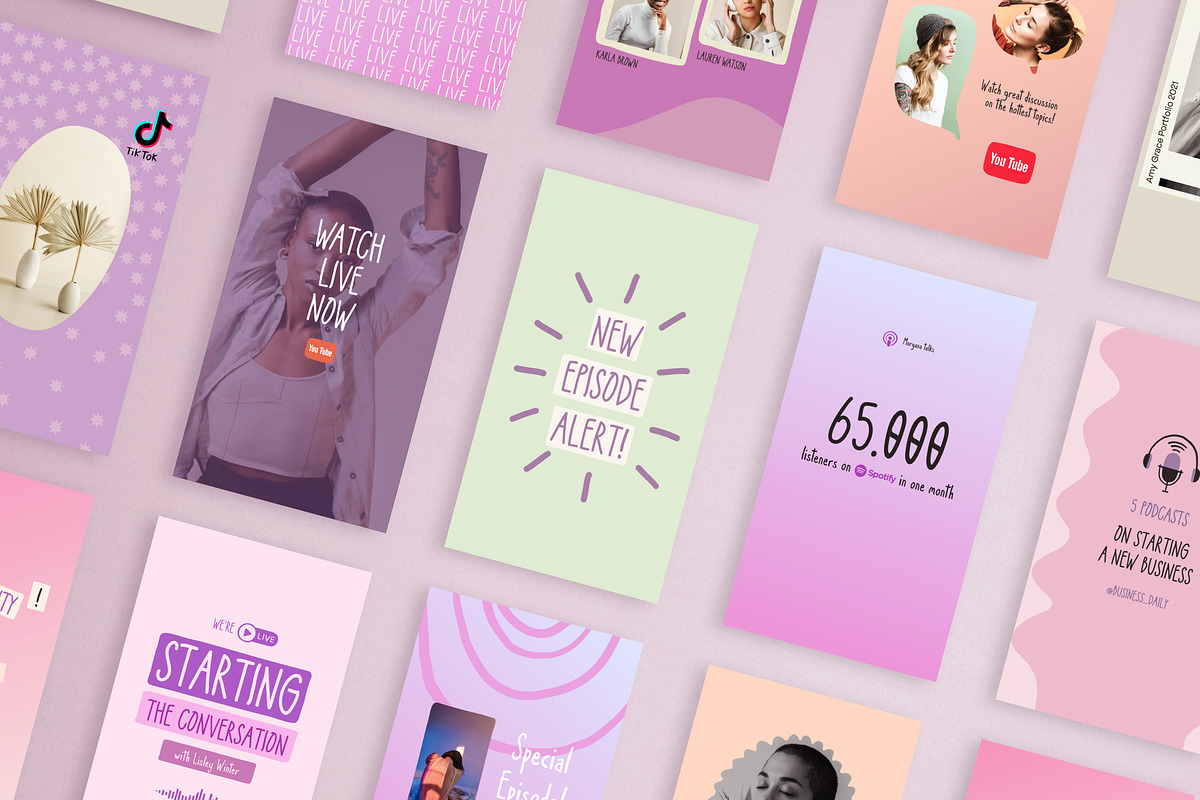 Podcast and Live Instagram Creator, a Social Media Template by Sparrow & Snow (Photo 10 of 19)