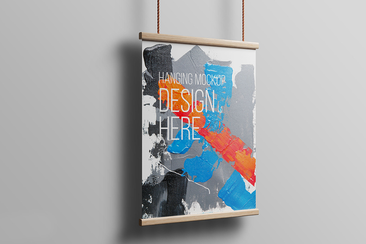 Hanging Poster Mockup, an Advertising Mockup by Artlogs (Photo 4 of 5)