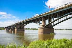 Bridge cross Ob river, a Photo by saiko3p