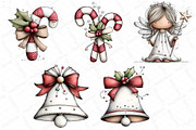Whimsical Christmas Clipart Bundle, an Illustration by DreamPrint404 (Thumbnail 6 of 6)