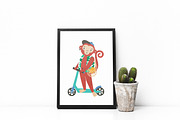 Cute animals with vehicles, an Animal Illustration by Good Studio (Thumbnail 5 of 6)