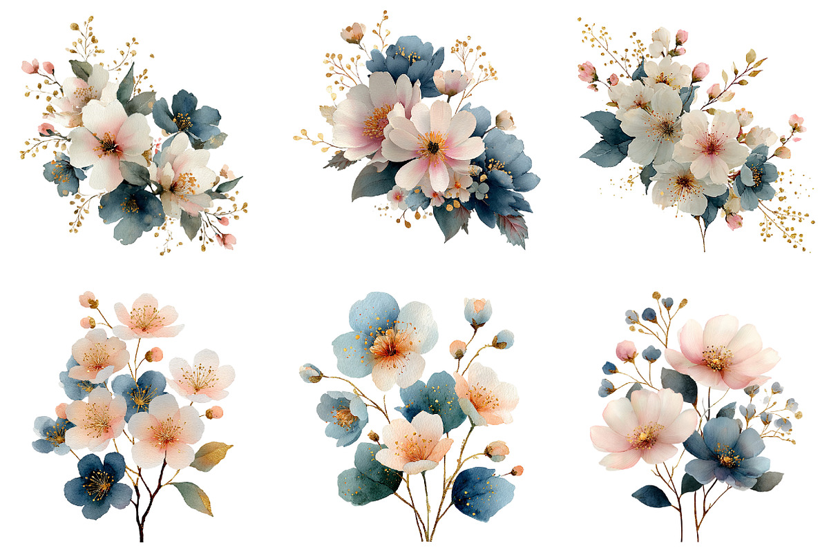 Wedding Floral Clipart, an Illustration by DreamArtGraphic (Photo 2 of 4)