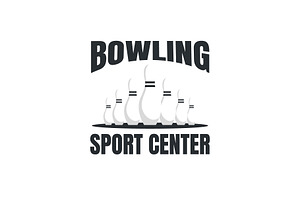 bowling logo illustration, a Branding & Logo Template by Dyn Studio