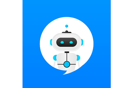 Chatbot icon concept, chat bot or, an Illustration by UP-Studio