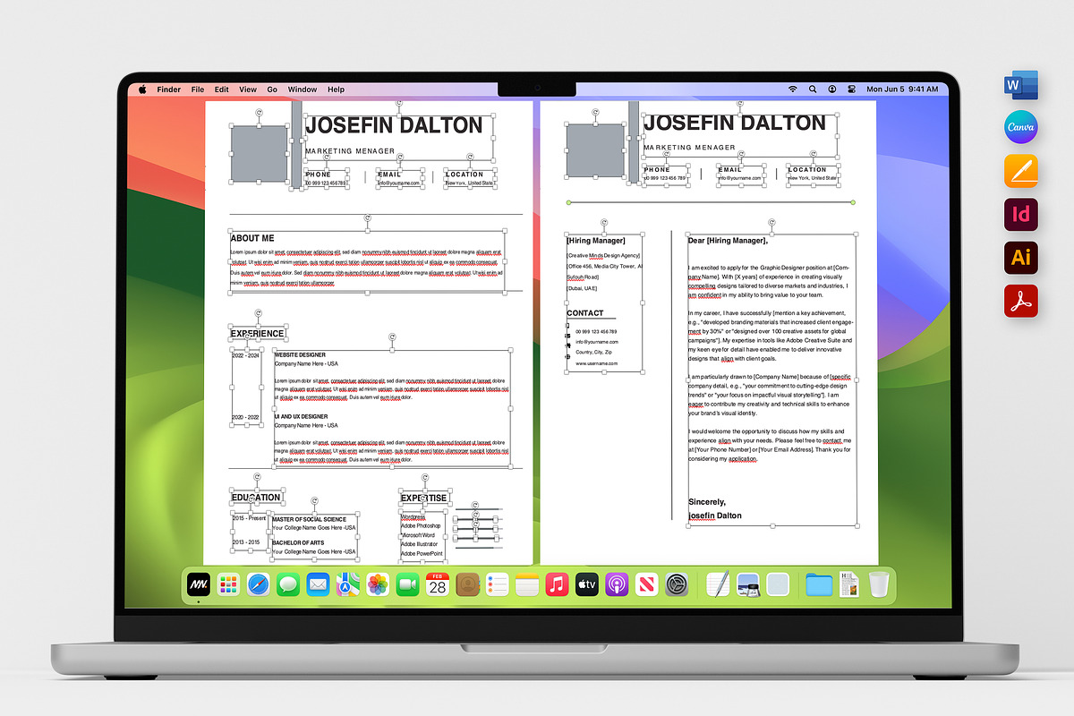 Resume Template Design, a Resume Template by Nur Designer (Photo 4 of 4)