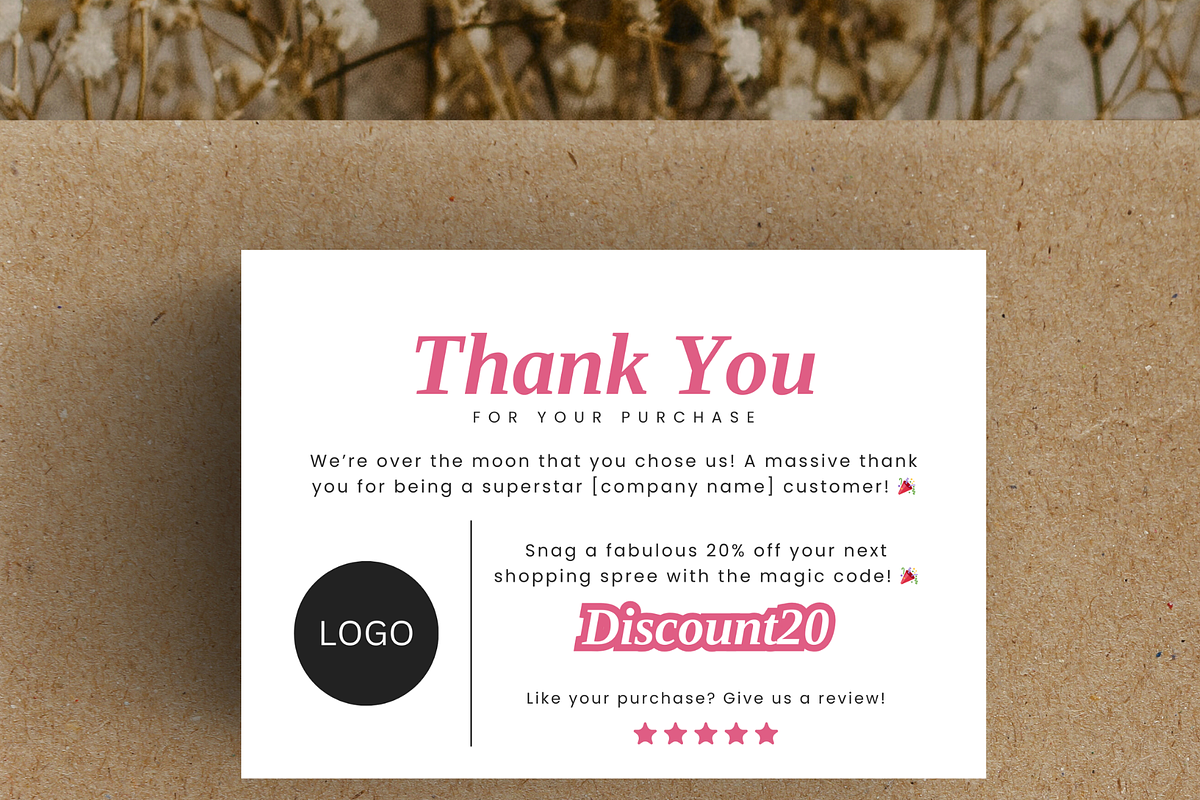 Minimalist Thank You Card Template, a Card Template by Elegant_Studio44 (Photo 4 of 6)
