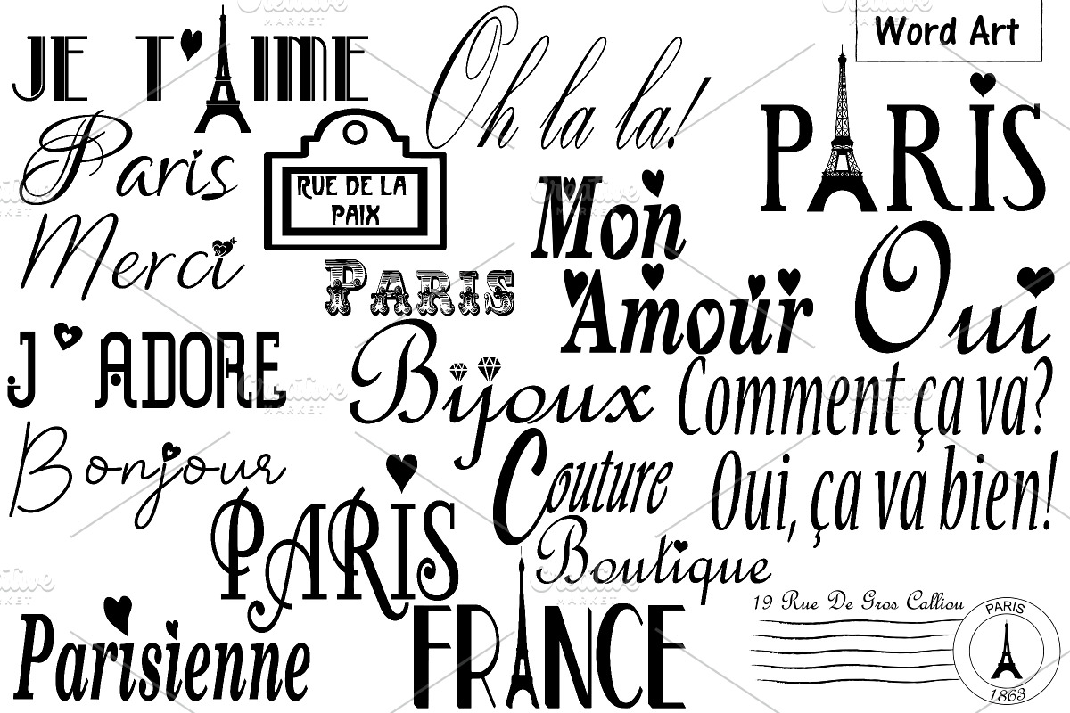 Paris/French Silhouette AI EPS PNG, a Food Illustration by FrankiesDaughtersDesign (Photo 2 of 7)