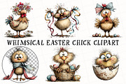 Whimsical Easter Chick Clipart, an Illustration by OK Design (Thumbnail 2 of 6)