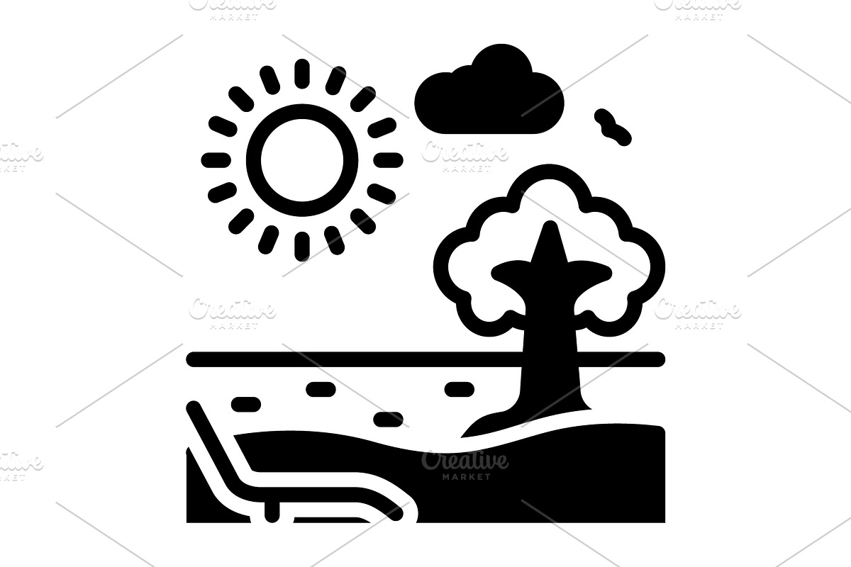 Summer summertime solid icon, a Solid Icon by Creative priyanka
