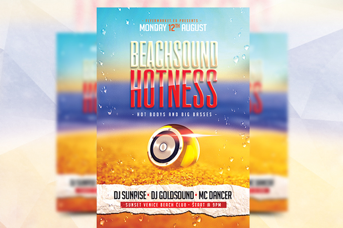 Beachsound Hotness - Flyer Template, a Flyer Template by Flyermarket