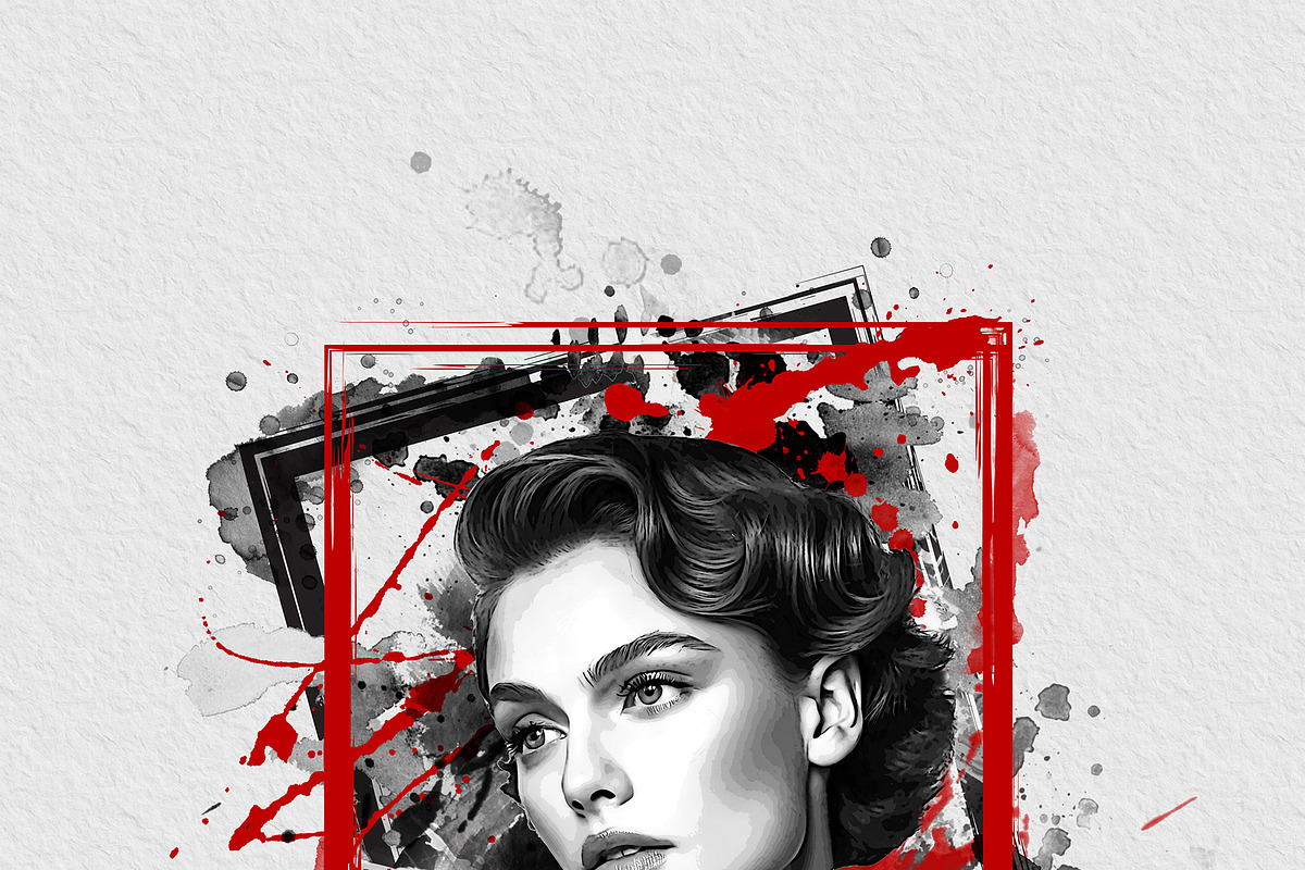 Watercolor Canvas Frame Art Effect, an Action Add-On by MRI STUDIO (Photo 15 of 34)