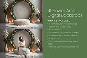 41 Flower Arch Digital Backdrops, a Background Graphic by 3Motional (Thumbnail 4 of 8)