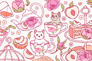 Peach Fruit Tea Clipart, Hand Drawn, a Food Illustration by TitaLivingArt (Thumbnail 2 of 9)