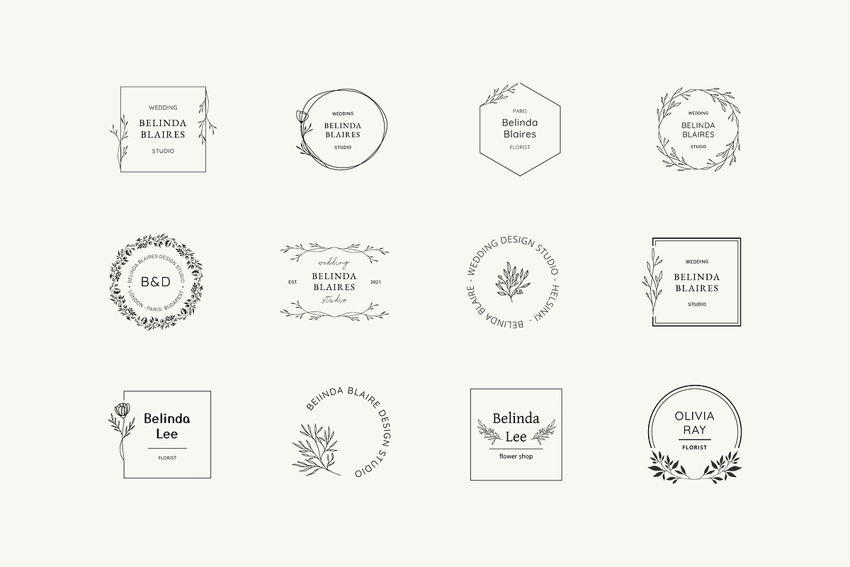 Minimal Flowers Logo Bundle, a Branding & Logo Template by Anatartan Design (Photo 6 of 12)