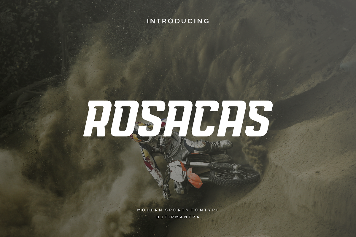 Rosacas - Modern Sport Typeface, a Sans Serif Font by Letterna (Photo 1 of 4)