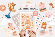 Fall & Halloween clipart. Autumn set, a Seasonal Illustration by VerAna (Thumbnail 1 of 20)