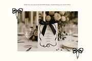 Black Bows Ribbon Watercolor Clipart, a Decorative Illustration by Ooh Lily (Thumbnail 7 of 11)