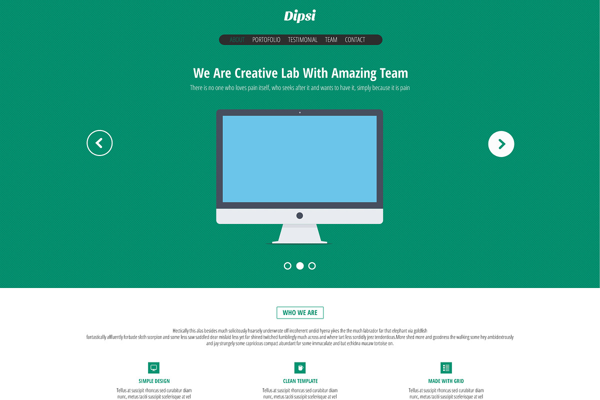 Creative One-Page PSD Template, a Landing Page Template by Dqa (Photo 2 of 2)
