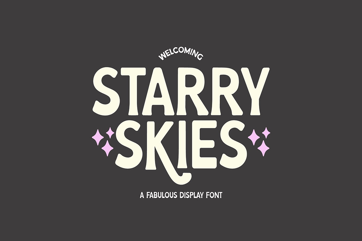 STARRY SKIES Retro Display Font, a Sans Serif Font by Blush Font Co. (Photo 1 of 3)