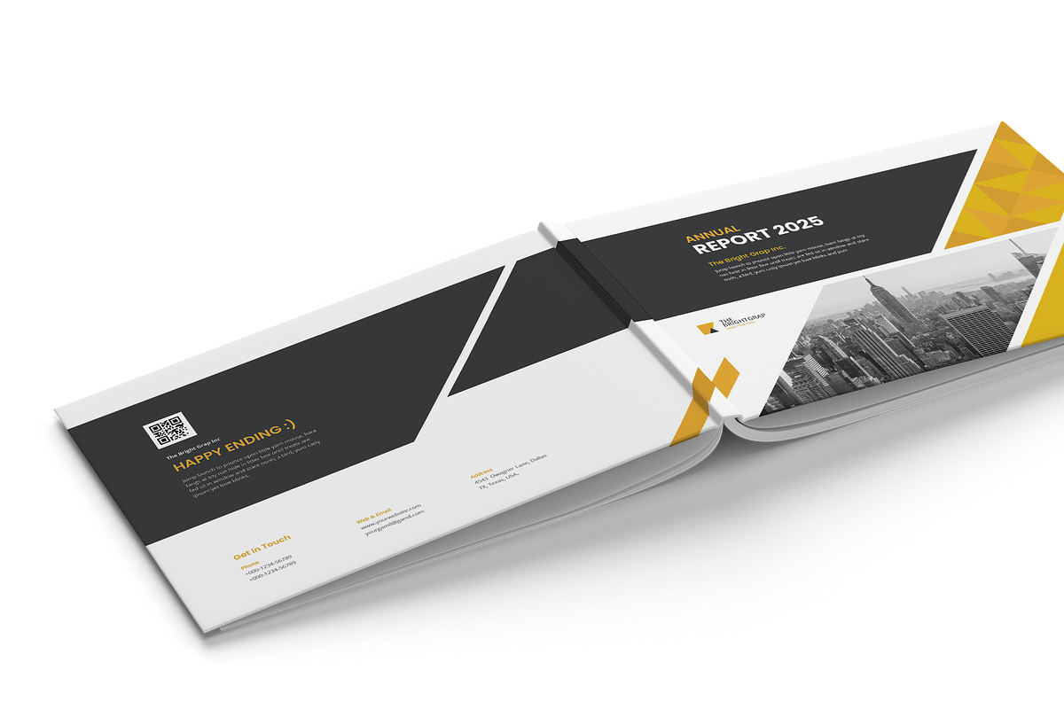 Horizontal Annual Report Brochure, a Brochure Template by TheBrightGrap (Photo 19 of 19)