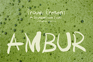 Ambur | A Handwritten Font, a Handwritten Font by imdeyaa