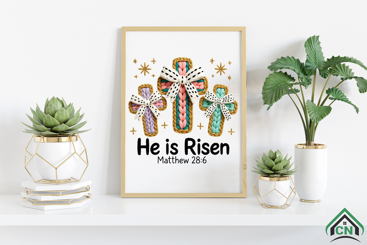 He is risen Png, Christian Easter, an Illustration by Craft Nest (Photo 3 of 4)
