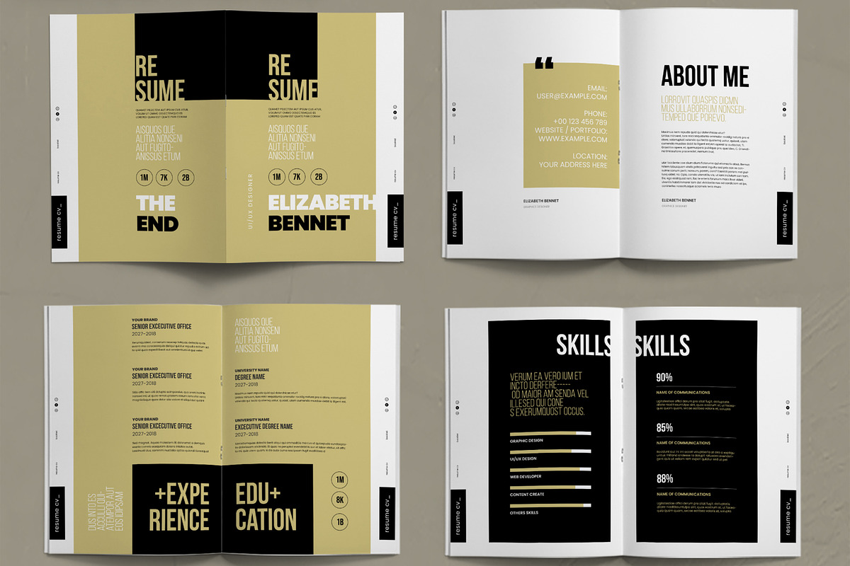 Resume Booklet Template, a Resume Template by ContestDesign (Photo 2 of 3)