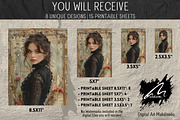 Victorian Girl Junk Journal Pages, a Person Illustration by Digital Art Mahdiseño (Thumbnail 2 of 10)