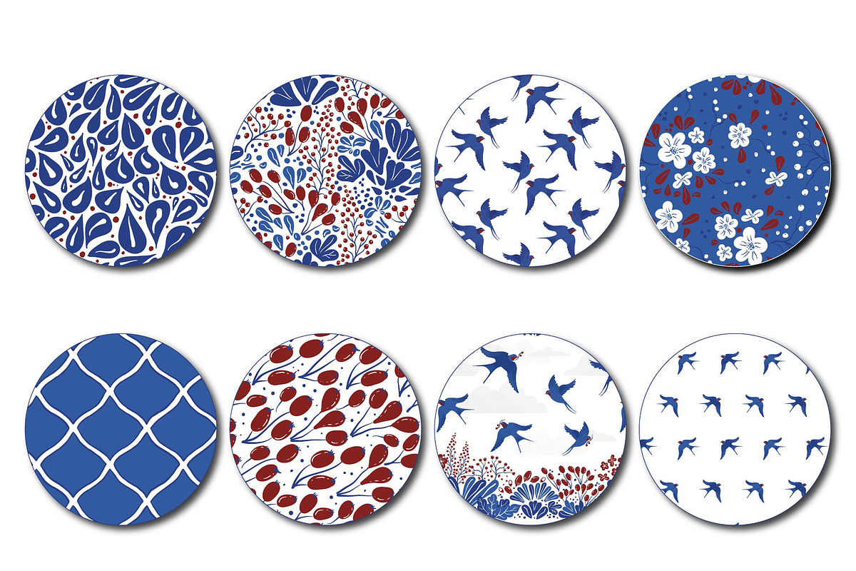 SWALLOW pattern collection, a Pattern Graphic by RenattaZare (Photo 10 of 17)