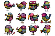 Whimsical Winter Bird Clipart, a Graphic by CitraGraphics (Thumbnail 3 of 4)